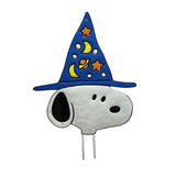 Peanuts Hammered Metal Halloween Pumpkin Press-In Decor - Snoopy Witch