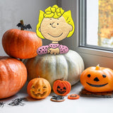 Peanuts Hammered Metal Halloween Pumpkin Press-In Decor - Sally "It's The Great Pumpkin"