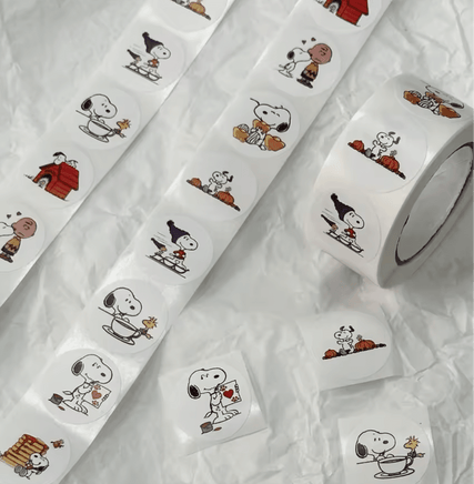 Peanuts 500 - Piece Sticker Roll - ON SALE! - snoopn4pnuts.com