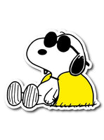 Joe Cool Snoopy Die-Cut Vinyl Decal (Solid Fill-Full Color)