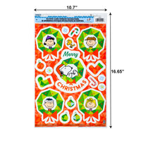 Peanuts Christmas Holiday Reusable Window Clings