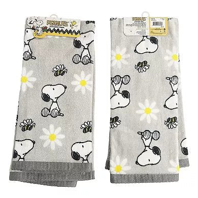 Snoopy Hand Towel - Daisies - snoopn4pnuts.com