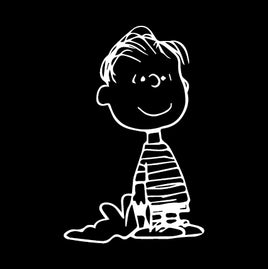 Linus Die - Cut Vinyl Decal - White - snoopn4pnuts.com