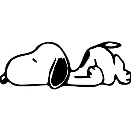 Snoopy Sleeping Indoor/Outdoor Die - Cut Vinyl Decal (Solid Fill - Full Color) - SUPER SIZED! - snoopn4pnuts.com