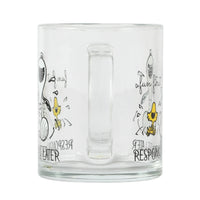Snoopy Clear Glass Mug - Responsibilities Later - snoopn4pnuts.com