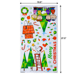 Peanuts Christmas Holiday Reusable Window Clings
