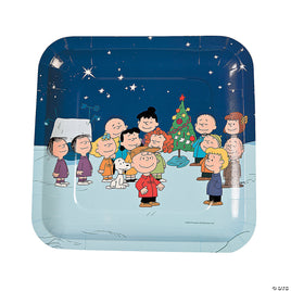 Peanuts Gang Christmas Holiday Dinner Plates - Generously Sized and Great For Holding Cookies! - snoopn4pnuts.com