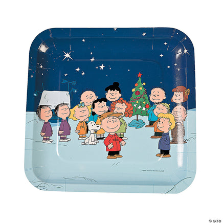Peanuts Gang Christmas Holiday Dinner Plates - Generously Sized and Great For Holding Cookies! - snoopn4pnuts.com