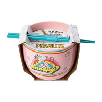 Peanuts Gang Ceramic Ramen / Rice Bowl With Spoon and Chopsticks (Plus Built - In Chopsticks older) - snoopn4pnuts.com