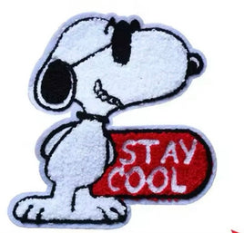 Joe Cool Snoopy Large Furry Patch - snoopn4pnuts.com