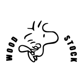 Woodstock Name Flying Die-Cut Vinyl Decal - Black