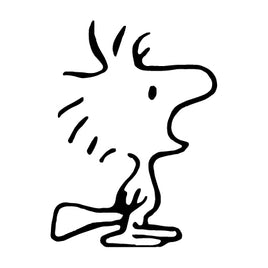 Woodstock "Talking" Die - Cut Vinyl Decal - Black - snoopn4pnuts.com