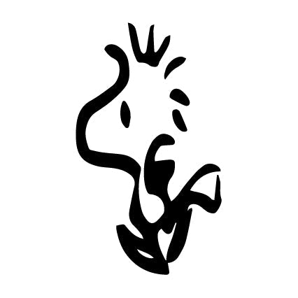 Woodstock Running Die - Cut Vinyl Decal - Black - snoopn4pnuts.com