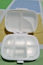 Peanuts Safe and Secure Pill Box With 8 Compartments - Perfect Size For Purse and Traveling! - snoopn4pnuts.com