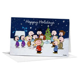 Peanuts Christmas Cards With Metallic Accents - Happy Holidays