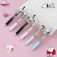 Snoopy Retractable Ballpoint Pen With Removable Acrylic Pocket Clip Decor - 6 Designs To Choose From