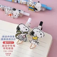 Snoopy Retractable Ballpoint Pen With Removable Acrylic Pocket Clip Decor - 6 Designs To Choose From - snoopn4pnuts.com