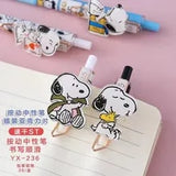 Snoopy Retractable Ballpoint Pen With Removable Acrylic Pocket Clip Decor - 6 Designs To Choose From