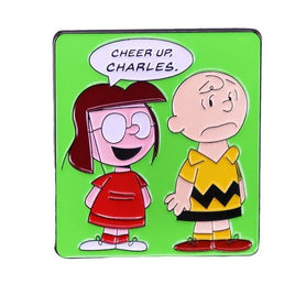 Charlie Brown and Marcie Enamel Pin - snoopn4pnuts.com