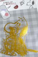 Peanuts Metallic Gold Plastic Sticker Set - snoopn4pnuts.com