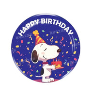 Snoopy Happy Birthday Dinner Plates (Deep Dish Style)