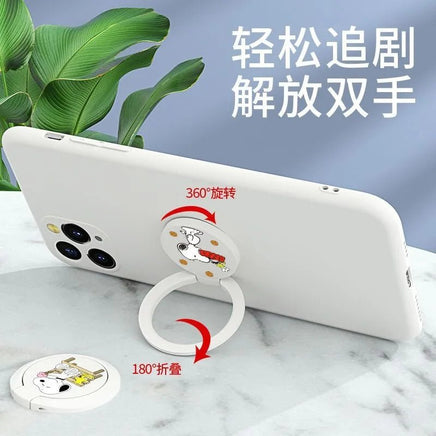 Snoopy Metal Cell Phone Stand / Finger Loop - Low Profile For Carrying In Pocket! - snoopn4pnuts.com
