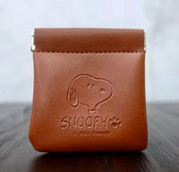 Snoopy Faux Leather Squeeze Change Purse - snoopn4pnuts.com