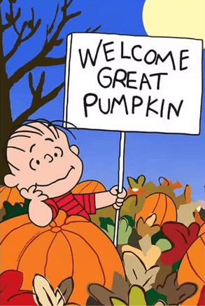 NON - VINTAGE FLAG - THE GREAT PUMPKIN (HALLOWEEN) - snoopn4pnuts.com