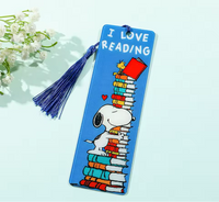 Snoopy Book Mark With Tassel - I LOVE READING