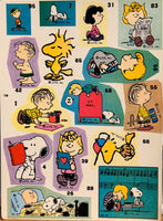 Snoopy and Friends Vintage Sticker Set - Great for Scrapbooking! (Number Is BESIDE The Sticker/NOT On Actual Sticker) - snoopn4pnuts.com