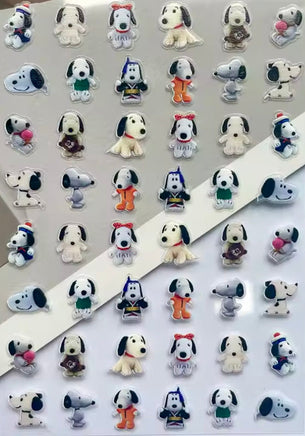 Peanuts Clear - Backed Mini Sticker Set - Snoopy and Belle - snoopn4pnuts.com