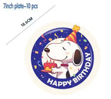 Snoopy Happy Birthday Luncheon / Dessert Plates