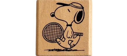 Peanuts Rubber Stamp - Snoopy Tennis Ace - snoopn4pnuts.com