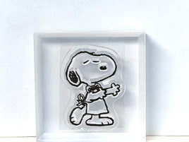Peanuts Clear Vinyl Stamp On Thick Acrylic Block - Chef Snoopy  (Same Pliability As Rubber!)