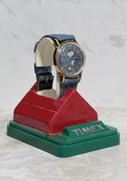 1976 Vintage Snoopy Timex Watch With Denim Band and Moving Hands/Tennis Ball/Racket Watch (Wind-Up Style)
