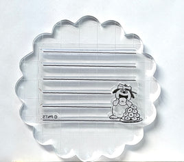 Peanuts Clear Vinyl Stamp On Thick Acrylic Block - Olaf's Memo List  (Same Pliability As Rubber!)