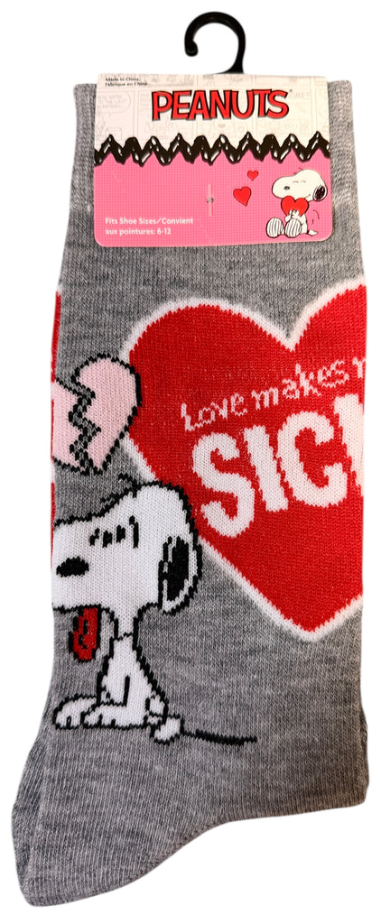 Snoopy Valentine's Day Crew - Length Socks - snoopn4pnuts.com