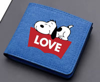 Snoopy Canvas Wallet - Snoopy LOVE
