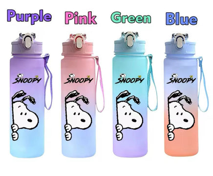 Snoopy Large Capacity Water Bottle With Removable Wrist Strap - Peeking - snoopn4pnuts.com
