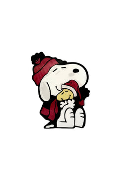 Snoopy Plastic Lenticular Sticker (6" High!) - Woodstock Hug