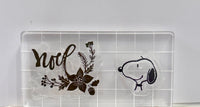Peanuts Christmas Series 2-Piece Vinyl Stamps On Thick Acrylic Block - Noel (Same Pliability As Rubber!)