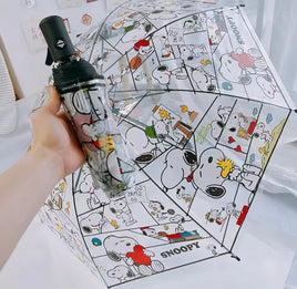 Snoopy Full - Size Clear (Transparent) Vinyl Umbrella - Automatic Push - Button Style - snoopn4pnuts.com