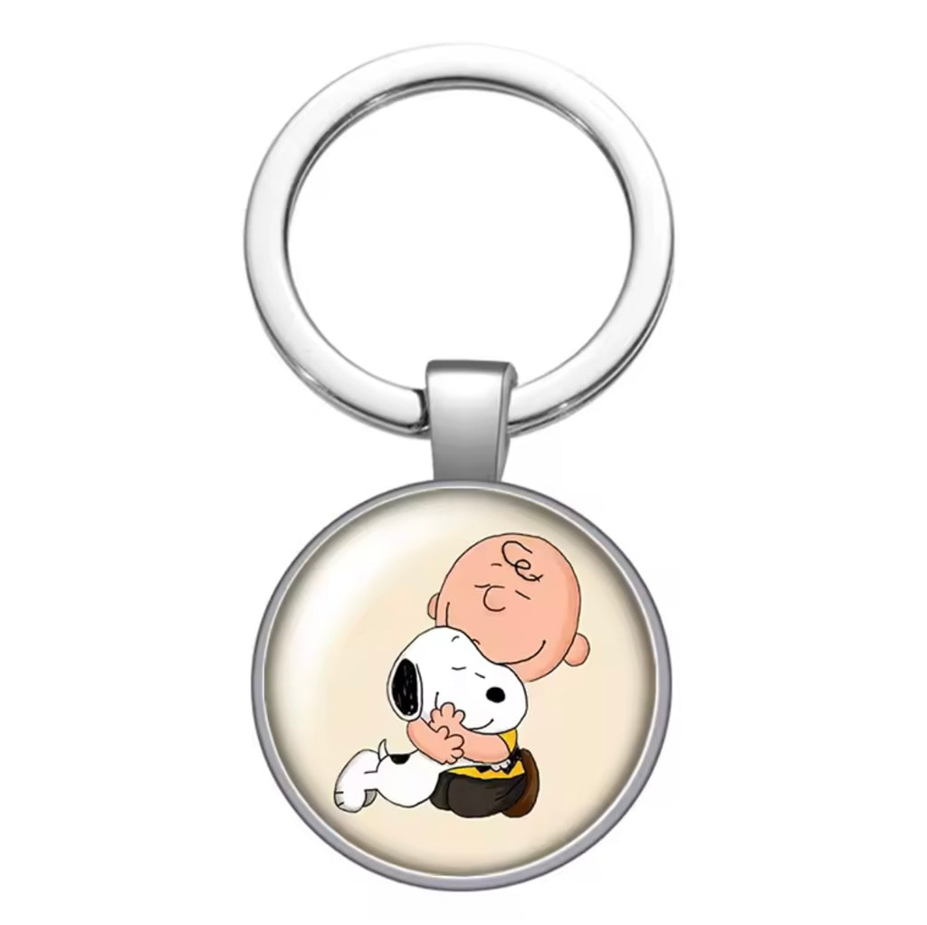 Peanuts Glass and Metal Key Chain - Best Friends