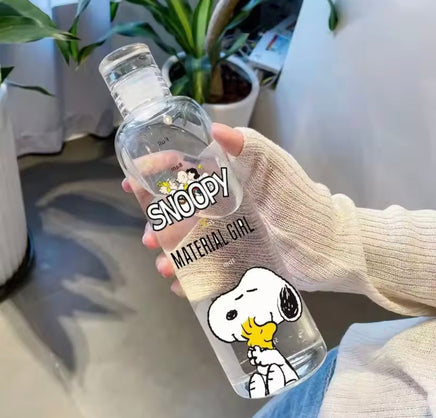 Snoopy Clear Acrylic Water Bottle - Material Girl - snoopn4pnuts.com