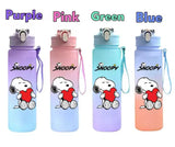 Snoopy Large Capacity Water Bottle With Removable Wrist Strap - Snoopy’s Heart