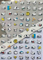 Peanuts Clear-Backed Mini Sticker Set - Snoopy and Woodstock