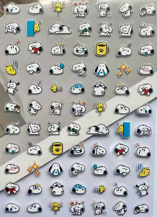 Peanuts Clear - Backed Mini Sticker Set - Snoopy and Woodstock - snoopn4pnuts.com