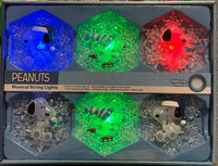 Snoopy Snowflake - Shaped MUSICAL String Lights With Flashing LED Colors - snoopn4pnuts.com