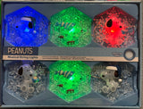 Snoopy Snowflake-Shaped MUSICAL String Lights With Flashing LED Colors (Light Up Only Option)
