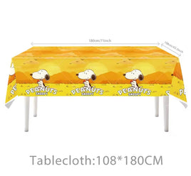 Snoopy Small Lightweight Plastic Table Cover (42" x 69") - snoopn4pnuts.com